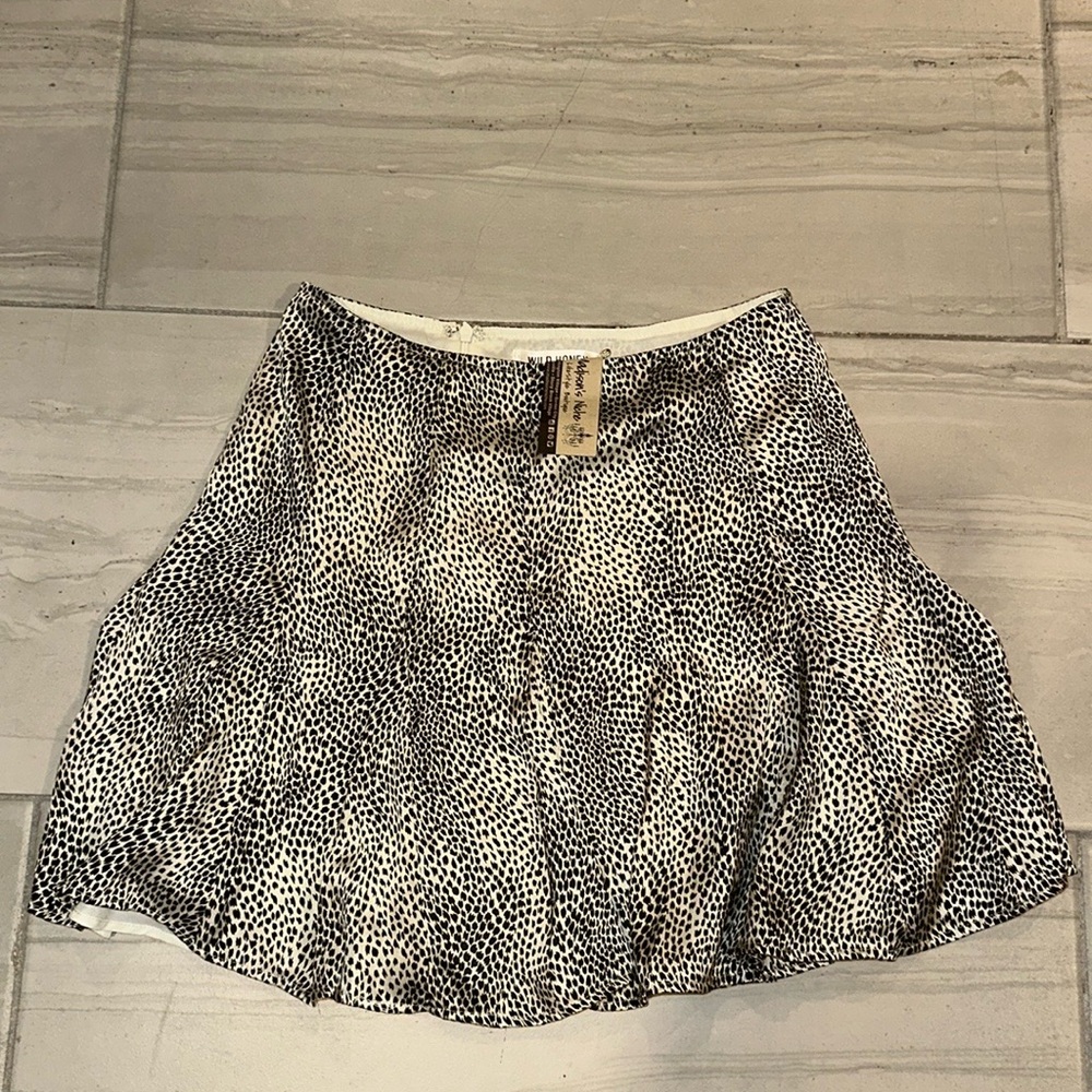 Wild Honey Animal Print Mini Skater Skirt